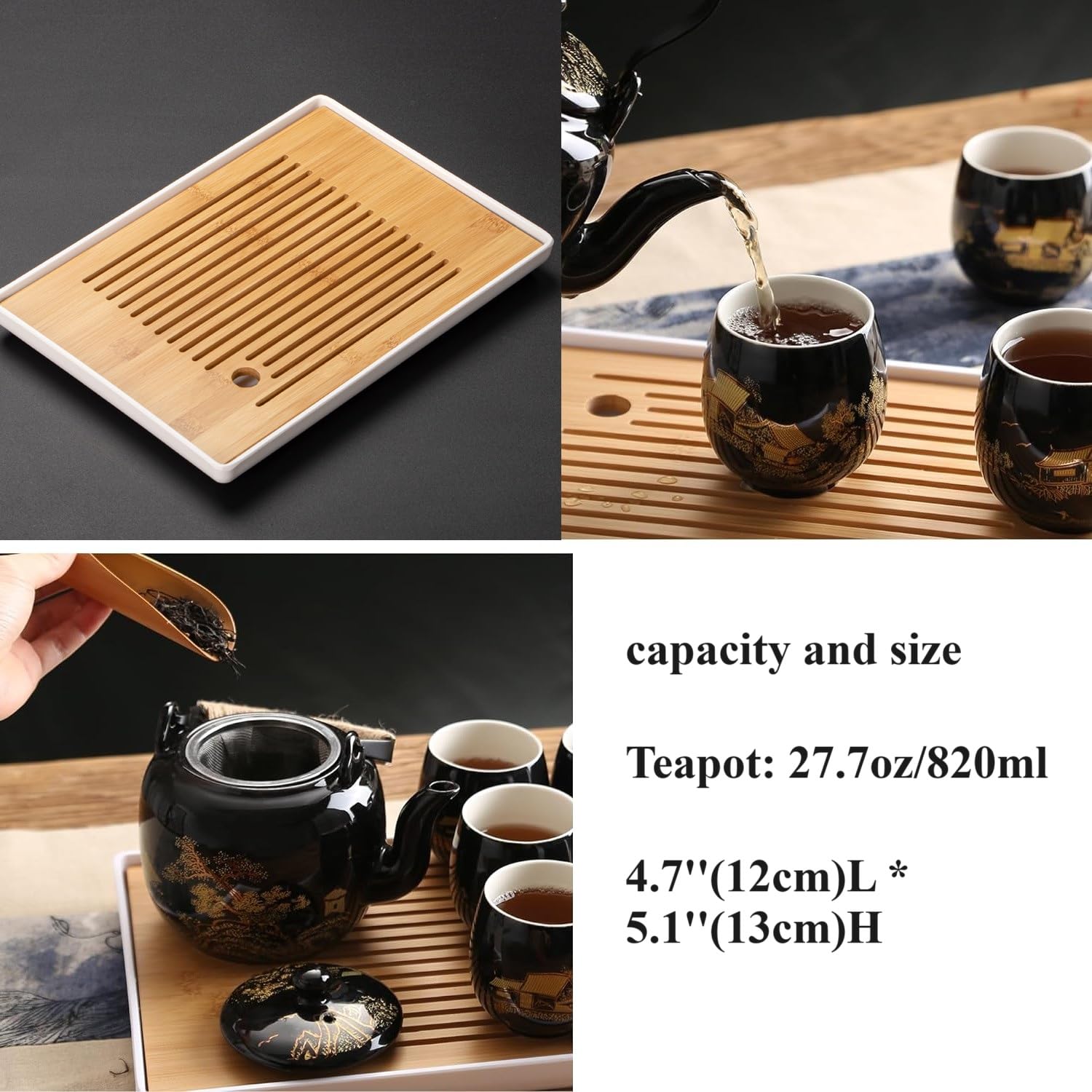 Amazon.com | Japanese Tea Set for Adults - Elegant Golden