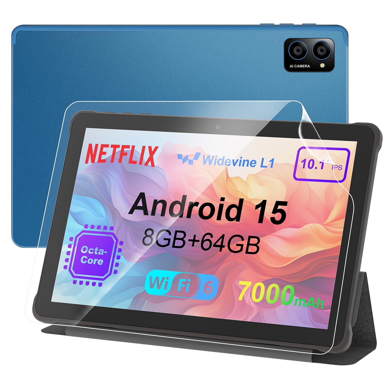 Amazon.com : 10 inch Android Tablet: Octa-Core, 7000mAh, with