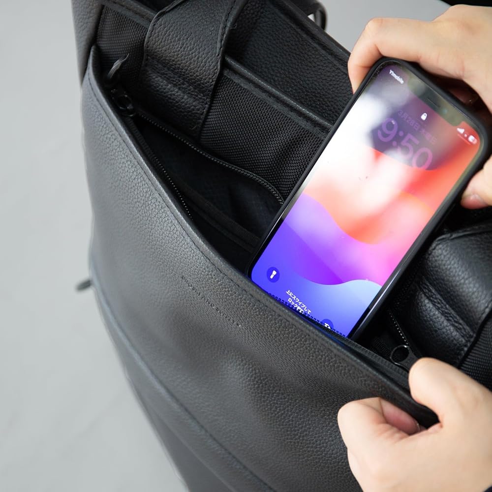 Amazon | BROSKI AND SUPPLY UPPER2(BLACK/W330×H370×D140mm) トート