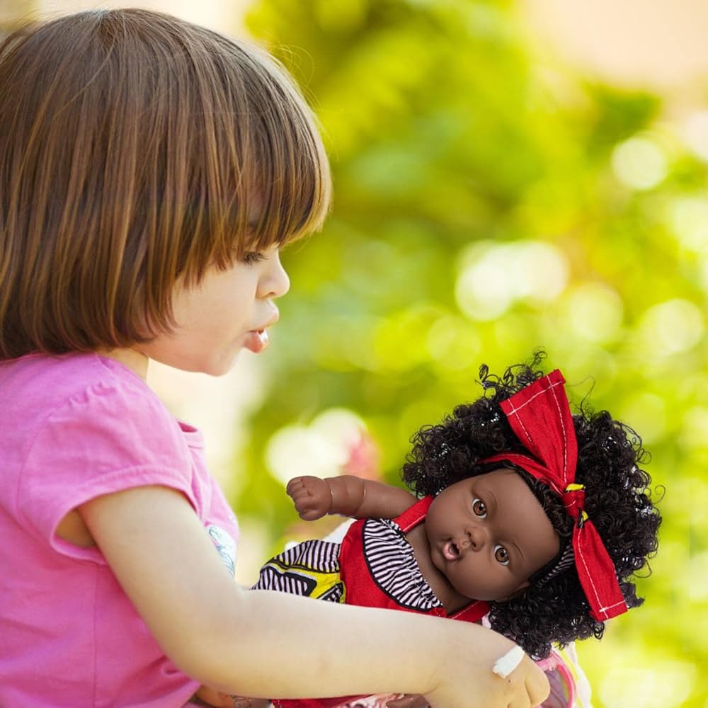 Amazon.co.jp: 黒のベビードール,リボーンドールブラックドール - 黒人