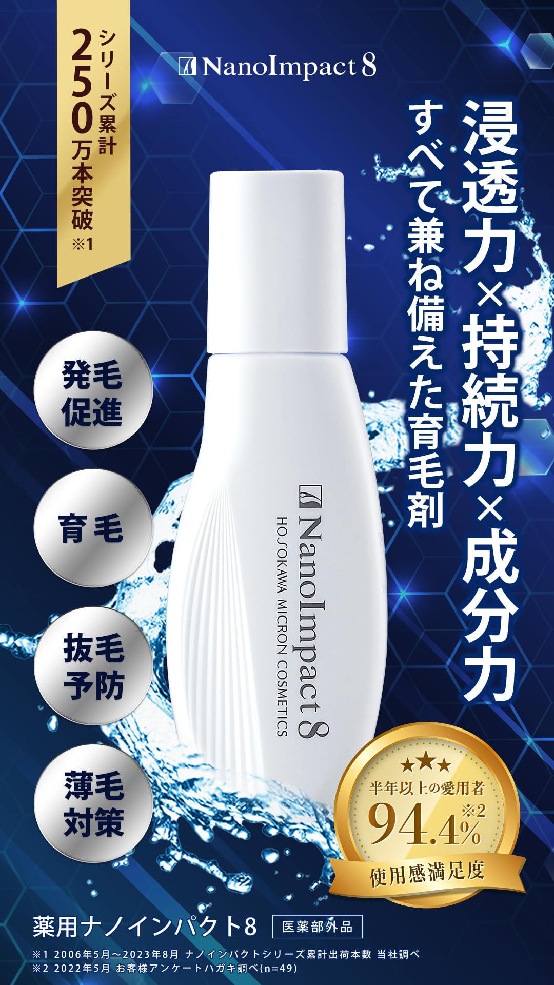 Amazon | ホソカワミクロン 医薬部外品 薬用育毛剤 薬用ナノインパクト