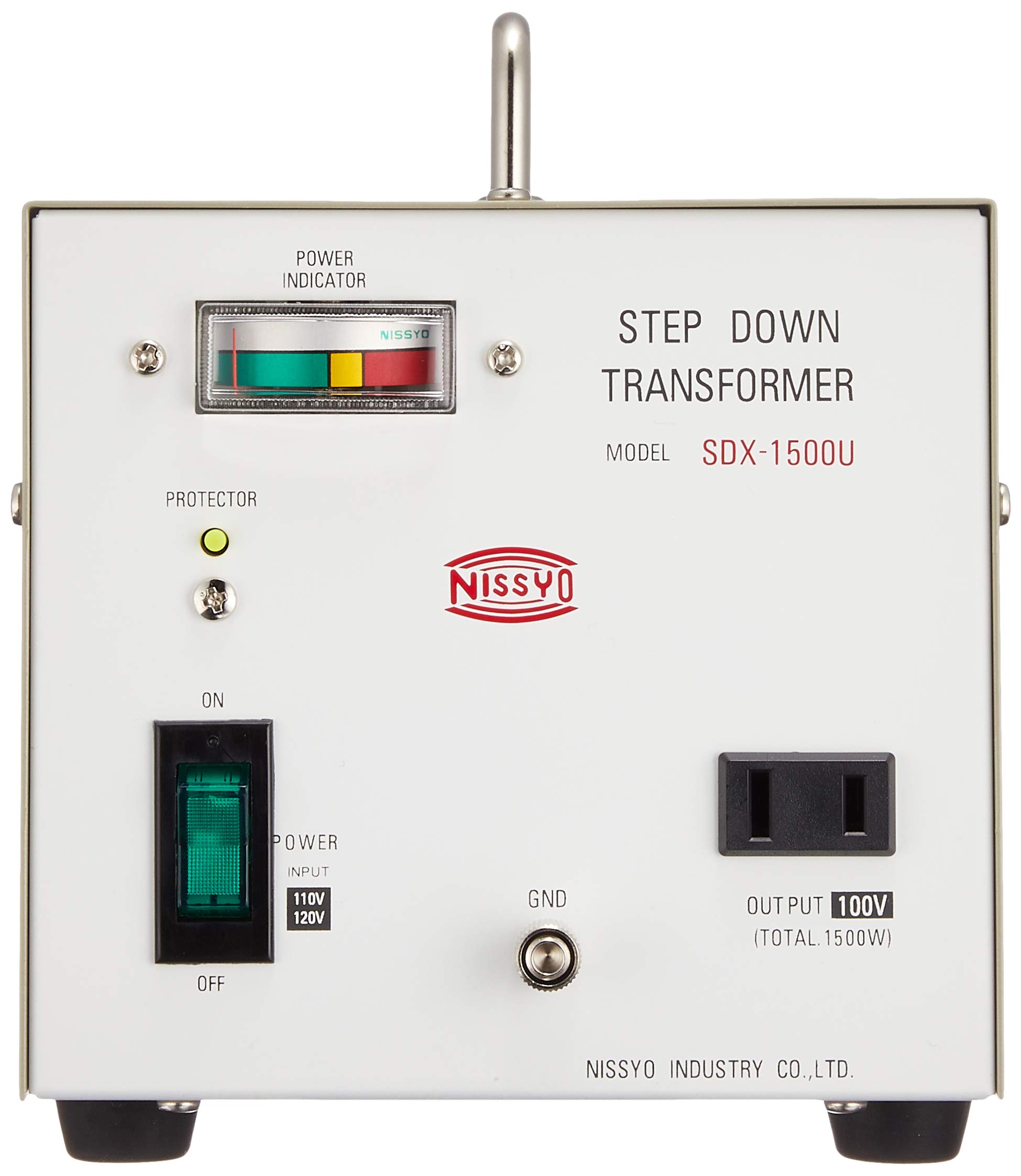 Amazon.co.jp: 日章工業 変圧器 海外 AC110V/120V→AC100V 1500W