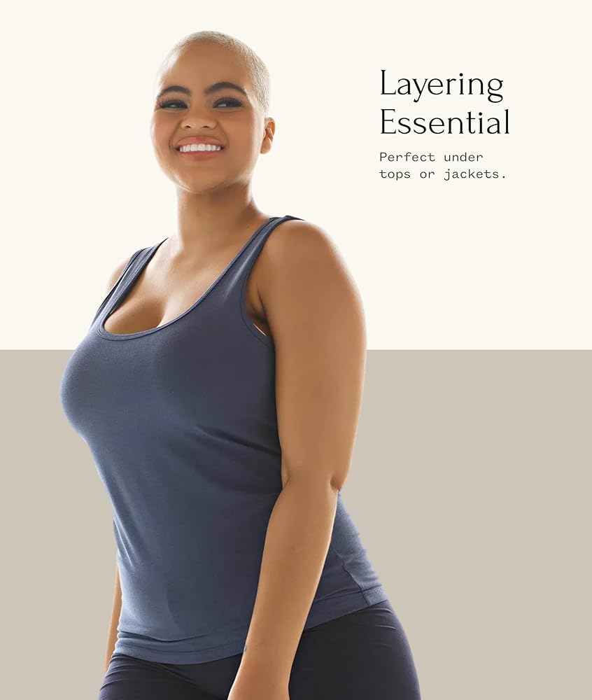 Felina Stretch Layering Womens Tank Top - Seamless Cotton Tank Top