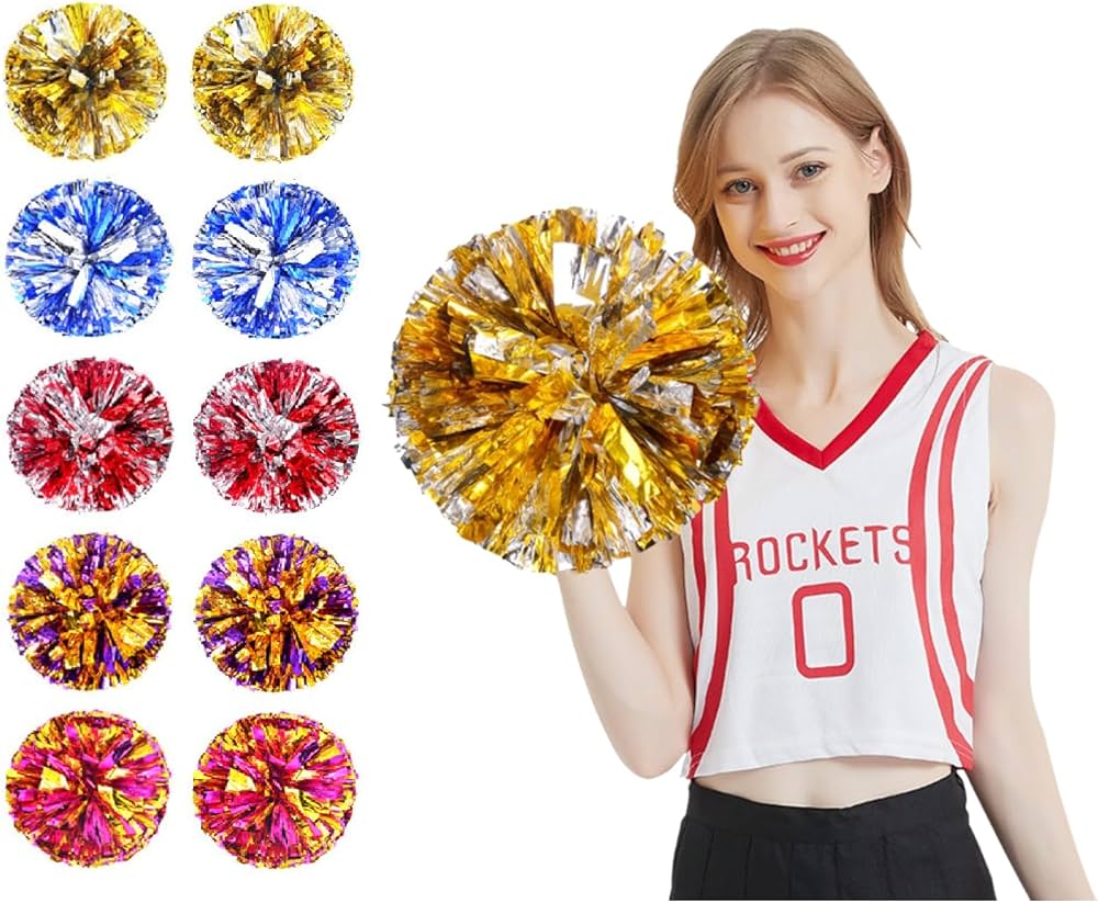 Amazon.co.jp: DIFEIUKI ポンポン チア 10個セット 5色 応援ポンポン