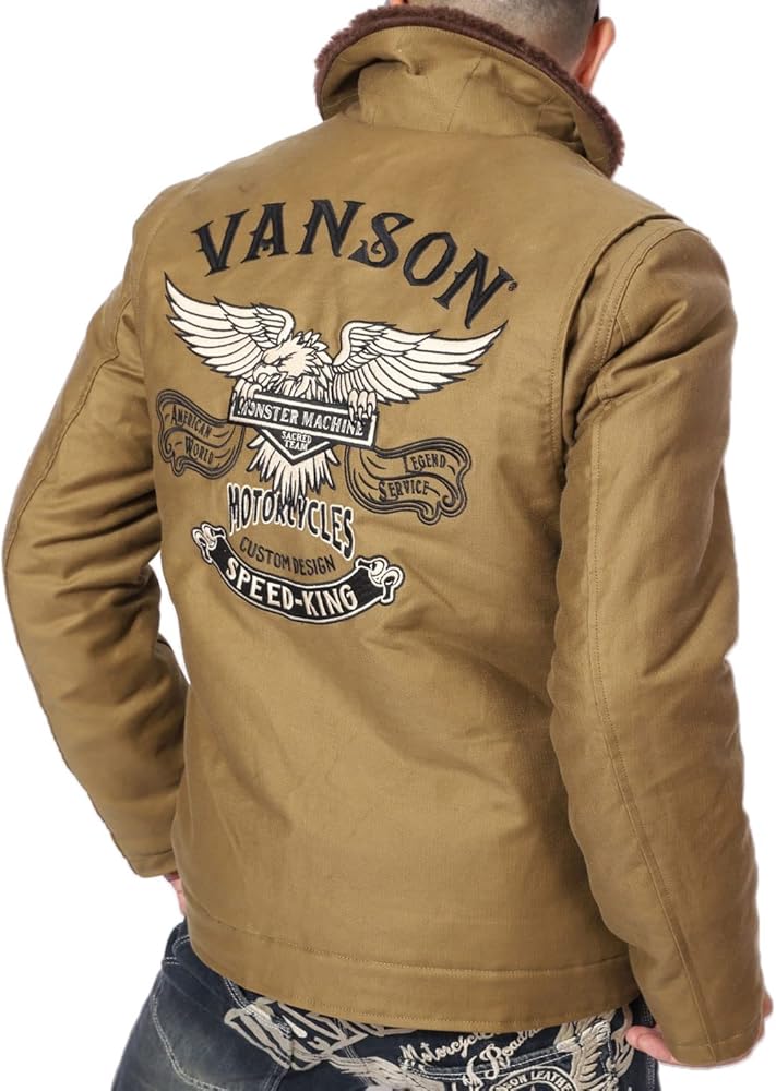 Amazon | [バンソン] イーグルエンブレム N-1デッキジャケット NVJK