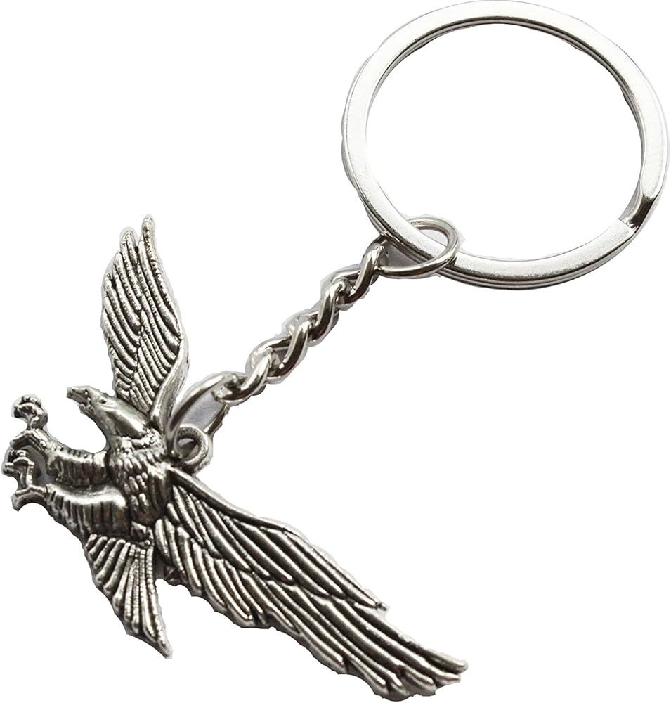 Amazon.com: Antique Silver Eagle Key Ring Eagle Keychain Pendant