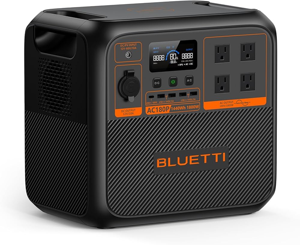 Amazon.co.jp: BLUETTI ポータブル電源 AC180P 1440Wh/1800W 大容量