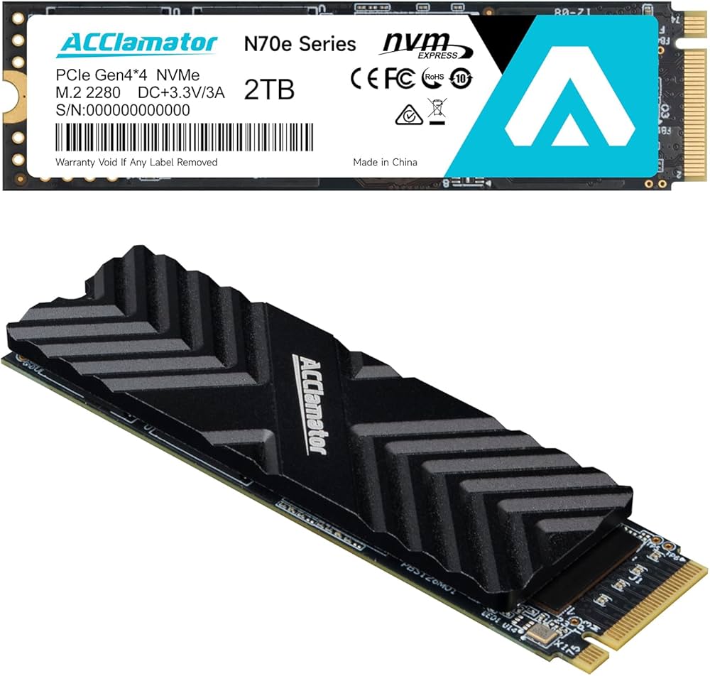 Amazon.co.jp: SSD 2TB PCIe Gen4x4 M.2 NVMe 2280 読取7500 MB/s PS5