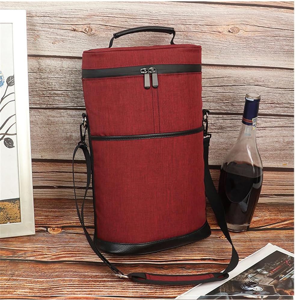 Amazon.co.jp: Nofiss ワイン用保冷バッグ 2本可能 断熱 保温・保冷