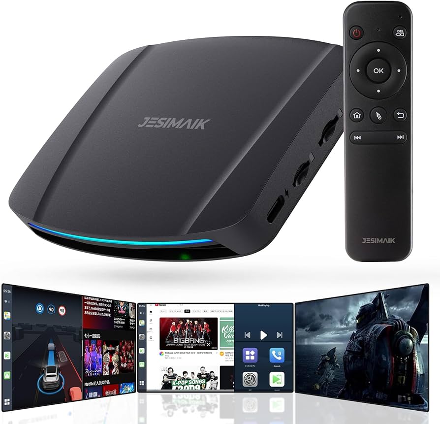 Amazon.co.jp: JESIMAIK CarPlay Ai Box 車内で動画視聴 画面自由分割