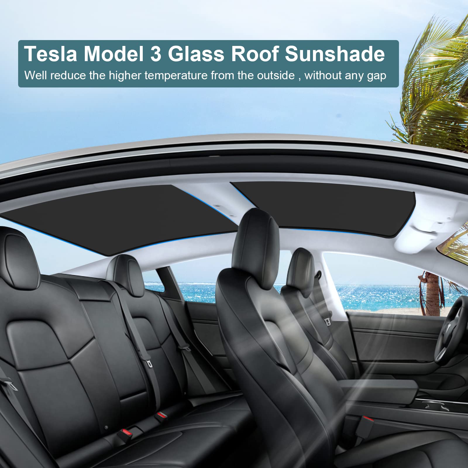 Amazon.co.jp: KUNIST ルーフサンシェード Tesla Model 3 2023用