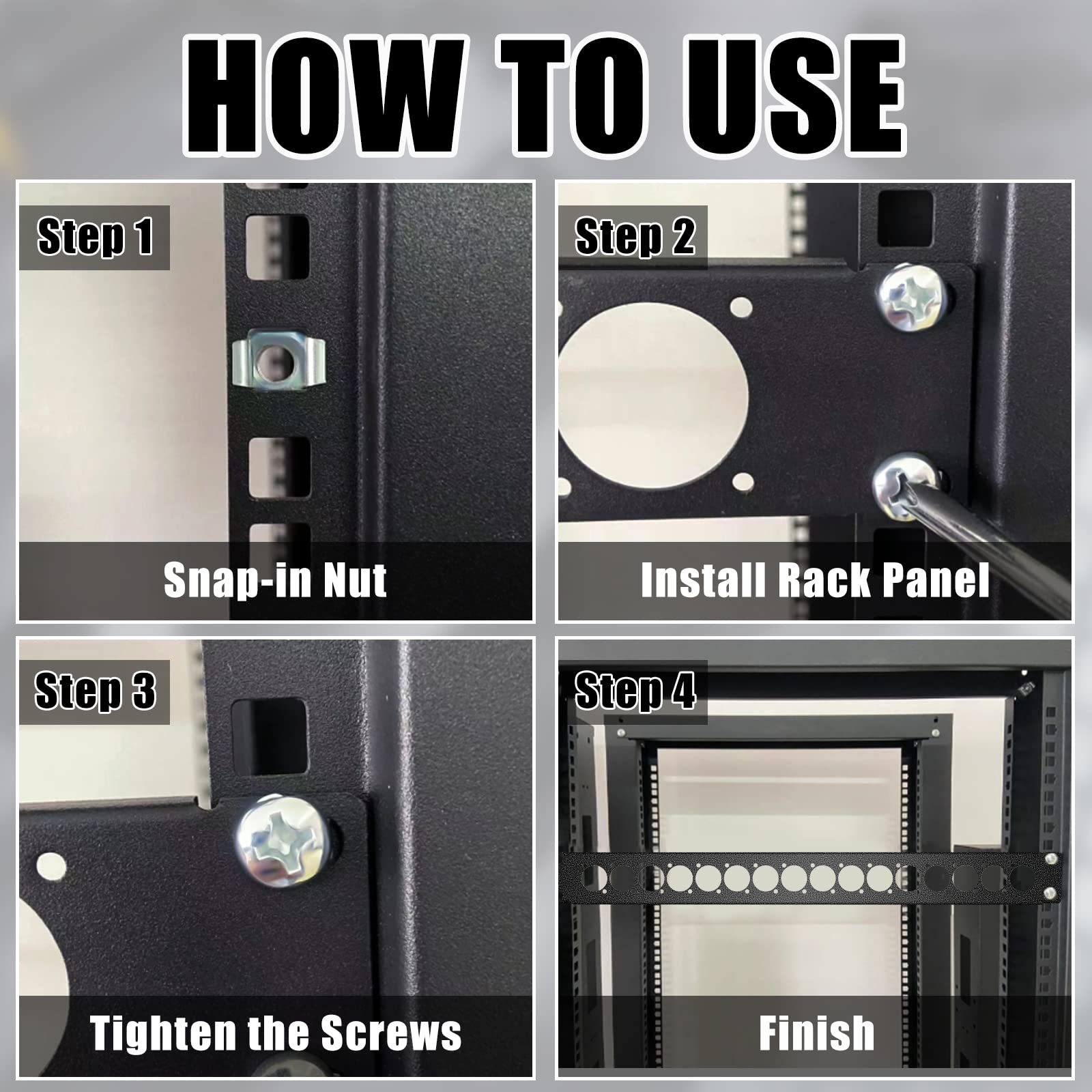 Amazon | 2ピース 1U パンチラックパネル メタル HDMI ラックマウント