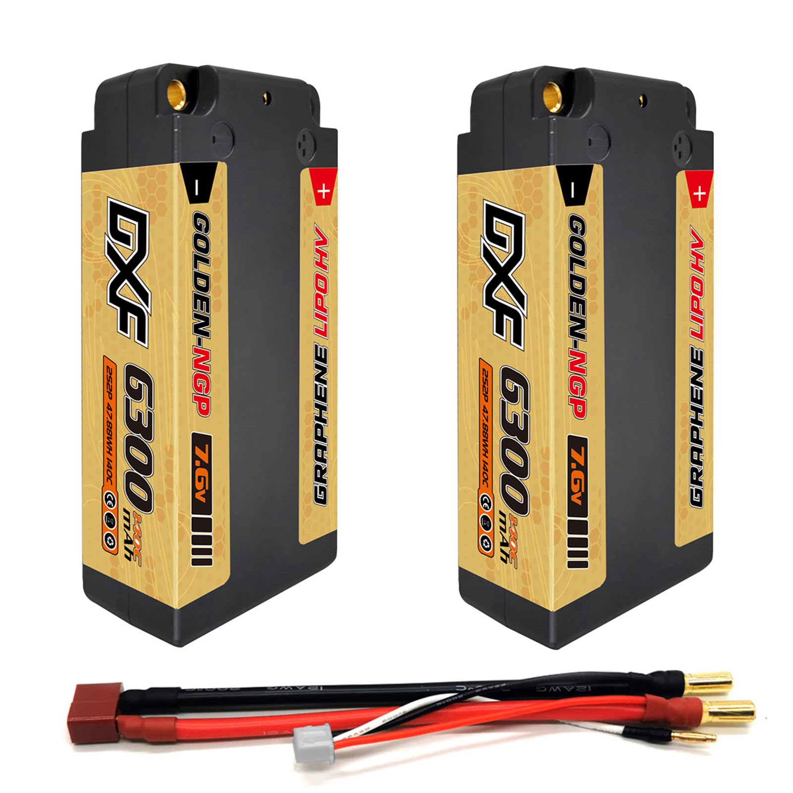 Amazon.co.jp: DXF 2组 ラジコン バッテリー 2S 7.6V 140C 6300mAh HV