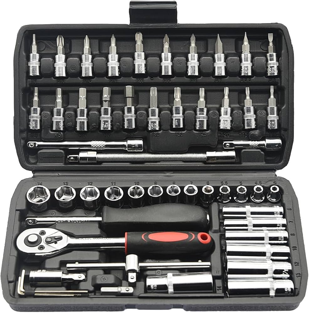 Amazon | Ansimple ソケットレンチセット 53点セット ラチェットレンチ