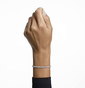 Amazon.com: SWAROVSKI Women's Tennis Deluxe Bracelet, White