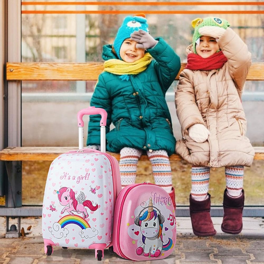 Amazon | GYMAX 子供用 機内持ち込み荷物セット 16インチ & 12インチ