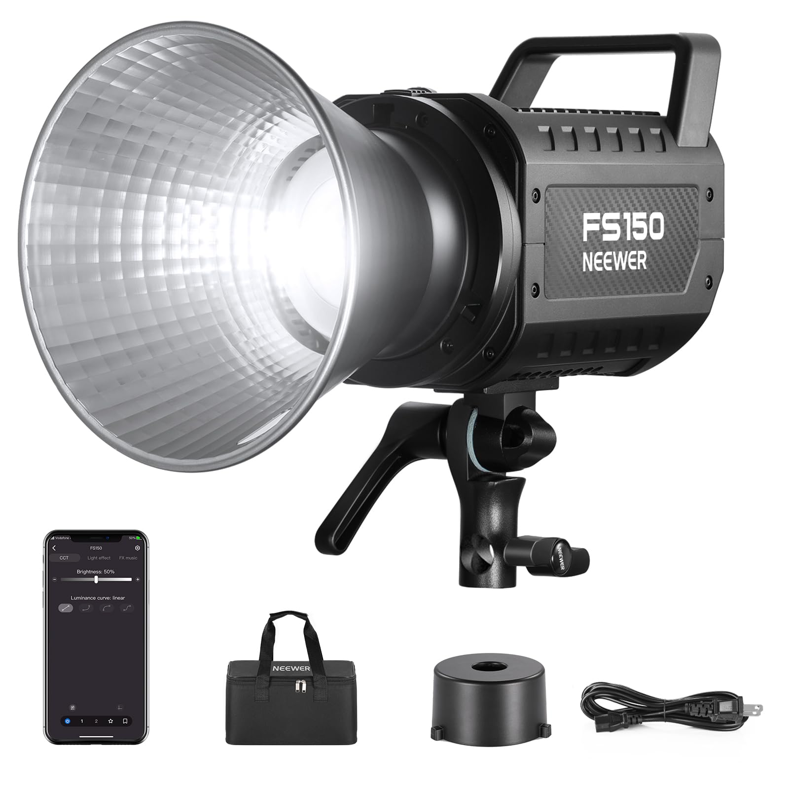 Amazon.com : NEEWER FS150 LED Video Light 2.4G/APP Control, 130W