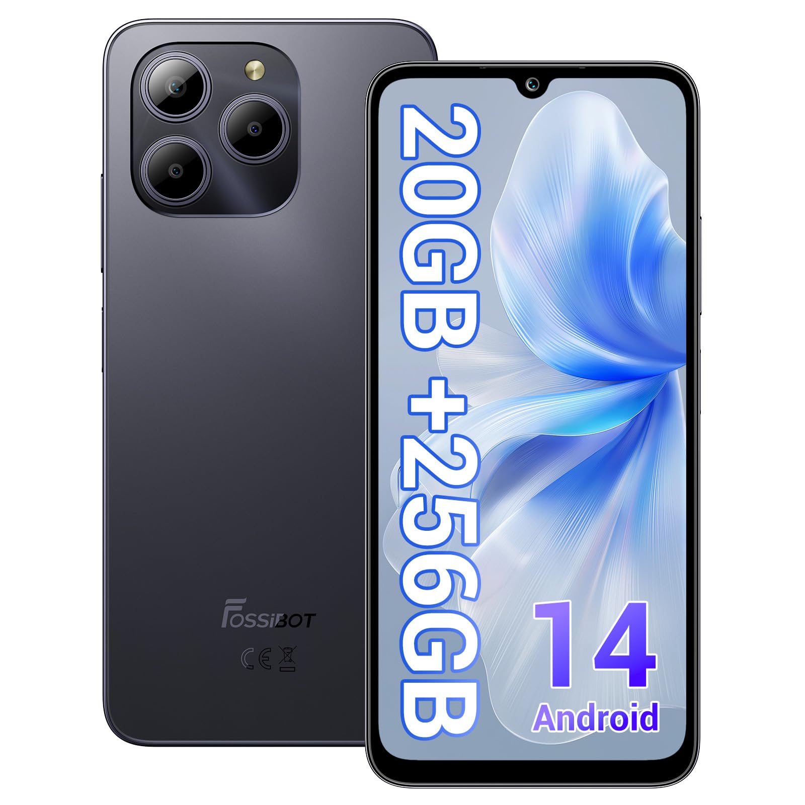 Amazon | FOSSiBOT S2 SIMフリー スマホ 本体 20GB+256GB/1TB拡張可能