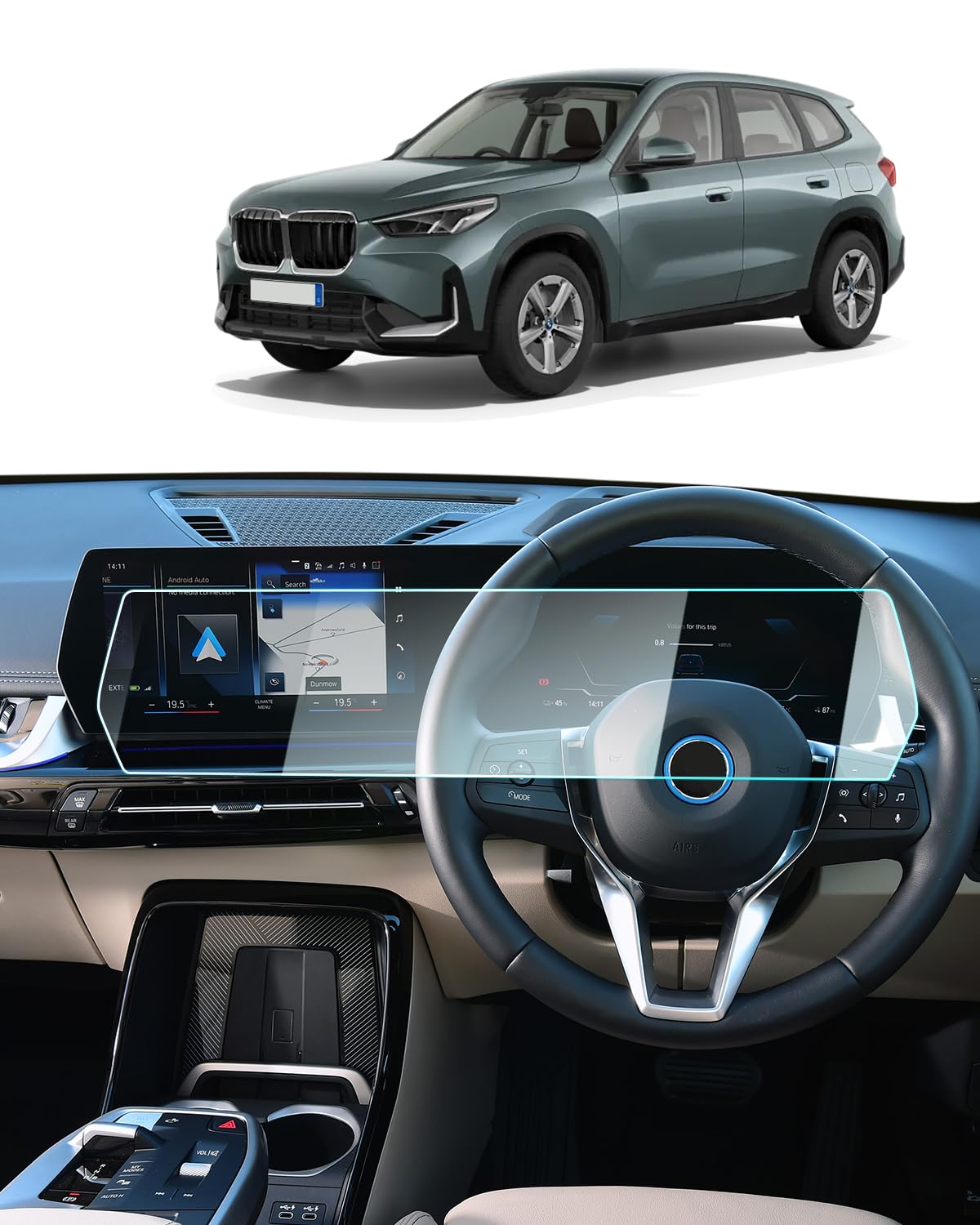 Amazon | 【BIXUAN】最新改良 BMW X1 U11 3代目2023~専用 ナビ 液晶