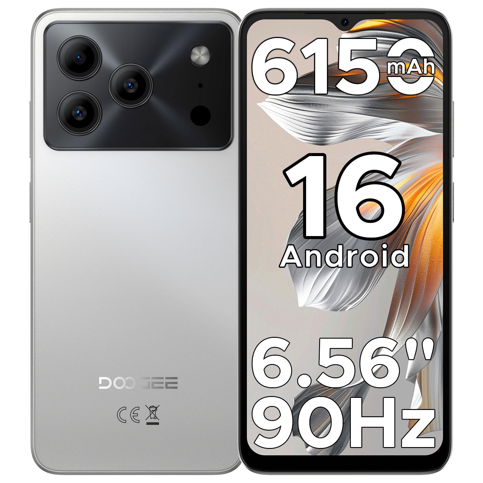 Amazon.co.jp: DOOGEE Note56 Android 16 Smartphone, SIM-Free, 6.56