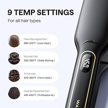 Wavytalk Alisador de cabelo molhado a liso, ferro plano largo de