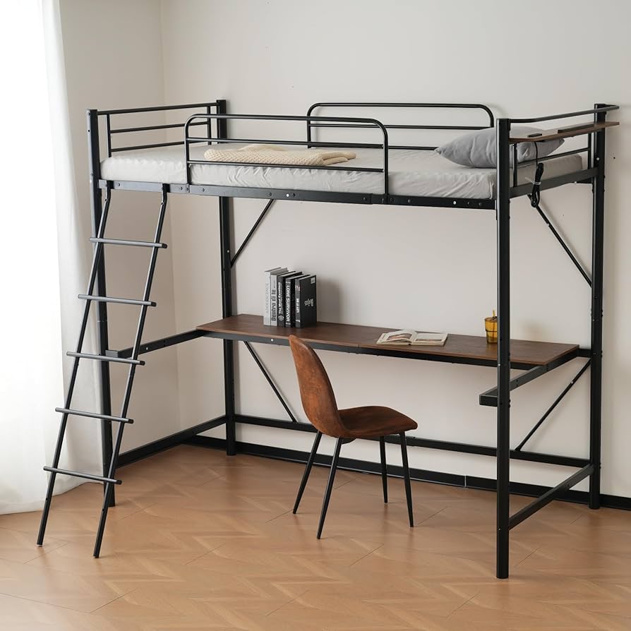 Amazon.co.jp: 【ブラック】システムベット 宮棚 ロフトベッド