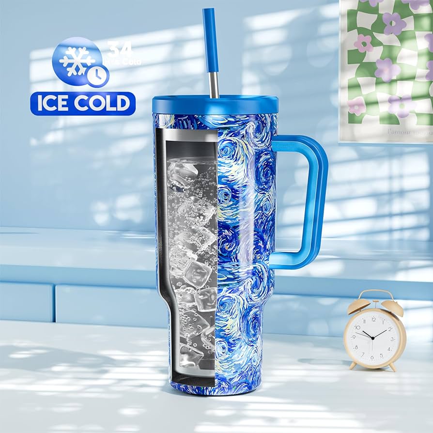 Amazon.com: Meoky Tumbler with Handle and Straw for Women: 40 oz