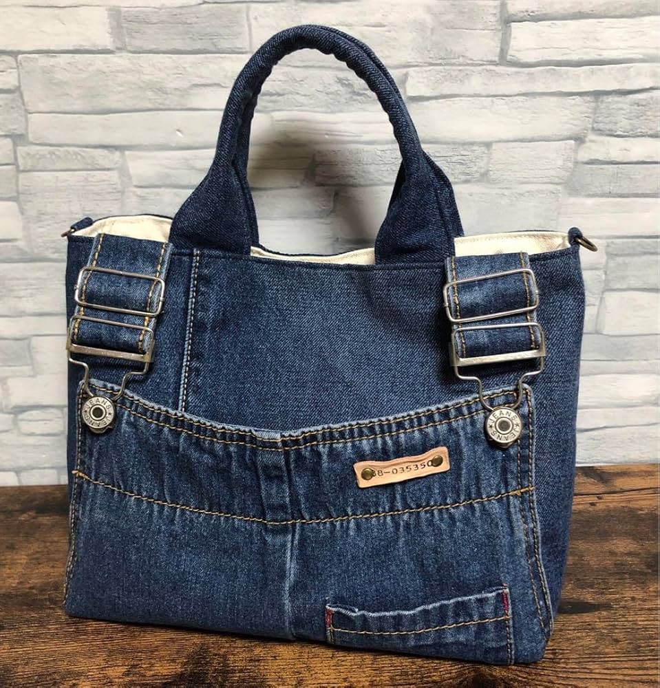 Amazon.co.jp: デニムリメイクオーバーオールトートバッグ : 文房具