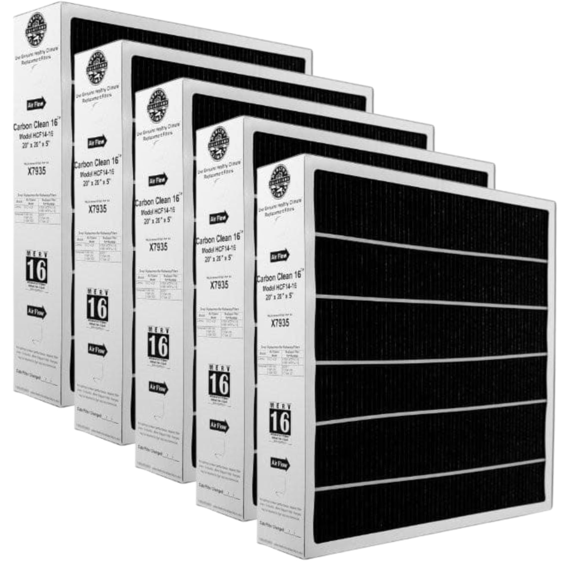 Lennox X7935 Carbon Clean Healthy Climate MERV 16 Filter (5 Pack