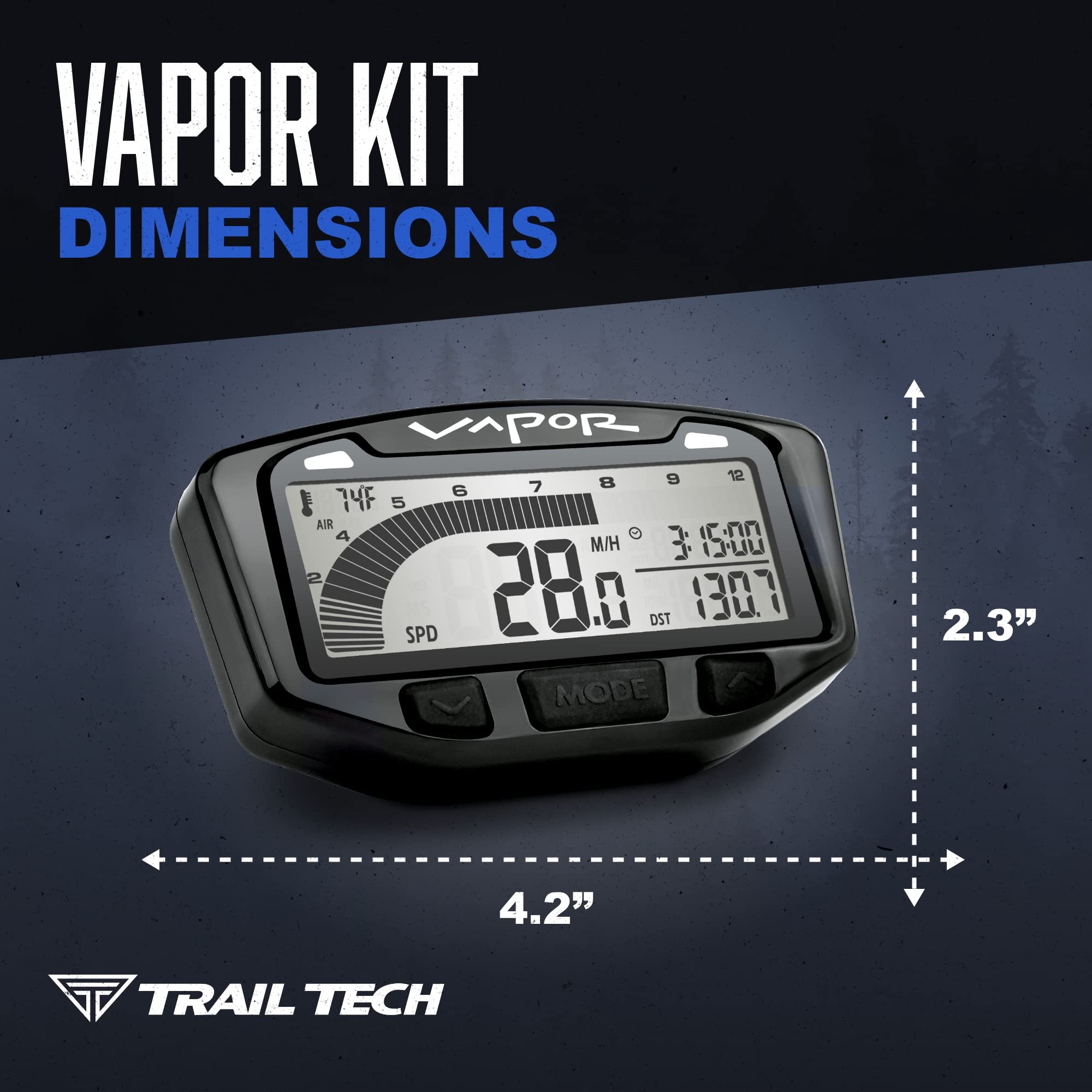 Amazon | Trail Tech 752-111 Vapor デジタル スピードメーター タコ