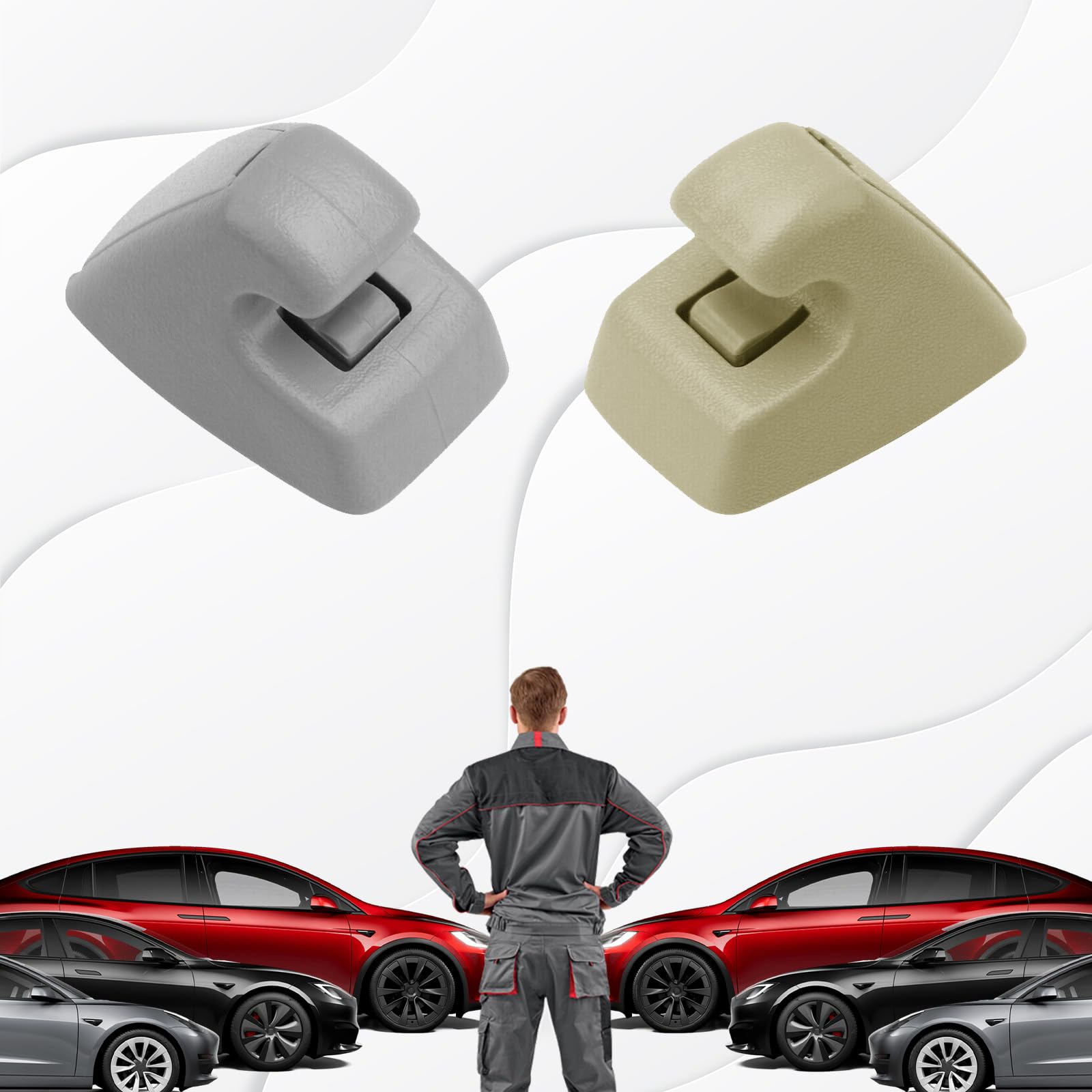 Amazon | UZZH 車用サンバイザークリップ 2個 サンバイザーサポート