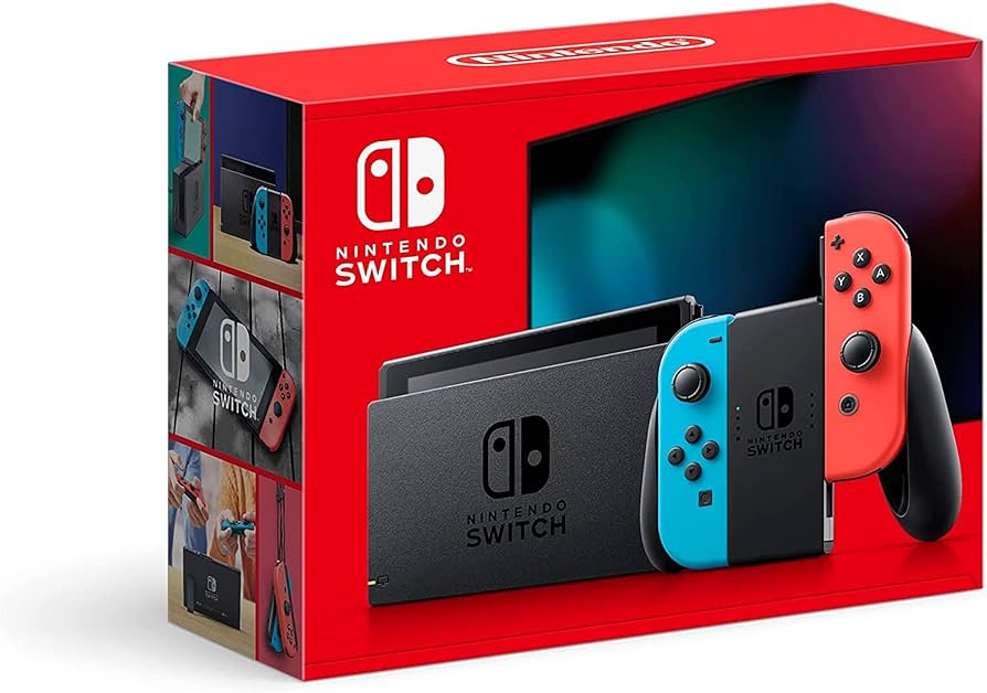 Nintendo Switch with Neon Blue and Neon Red Joy-Con : Amazon.it