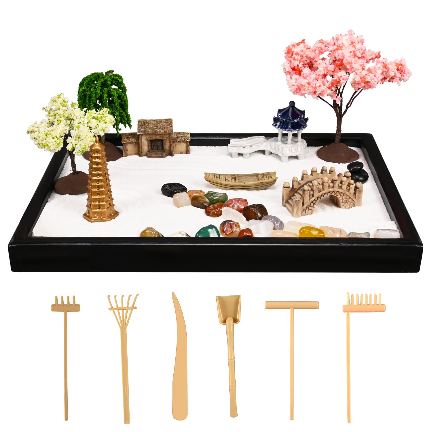 Amazon.com: Yoquare Mini Zen Garden, White Sand, 10