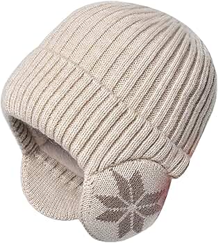 Winter Warm Ear Flap Hat Extended Thickened Warm Lined Knit Beanie