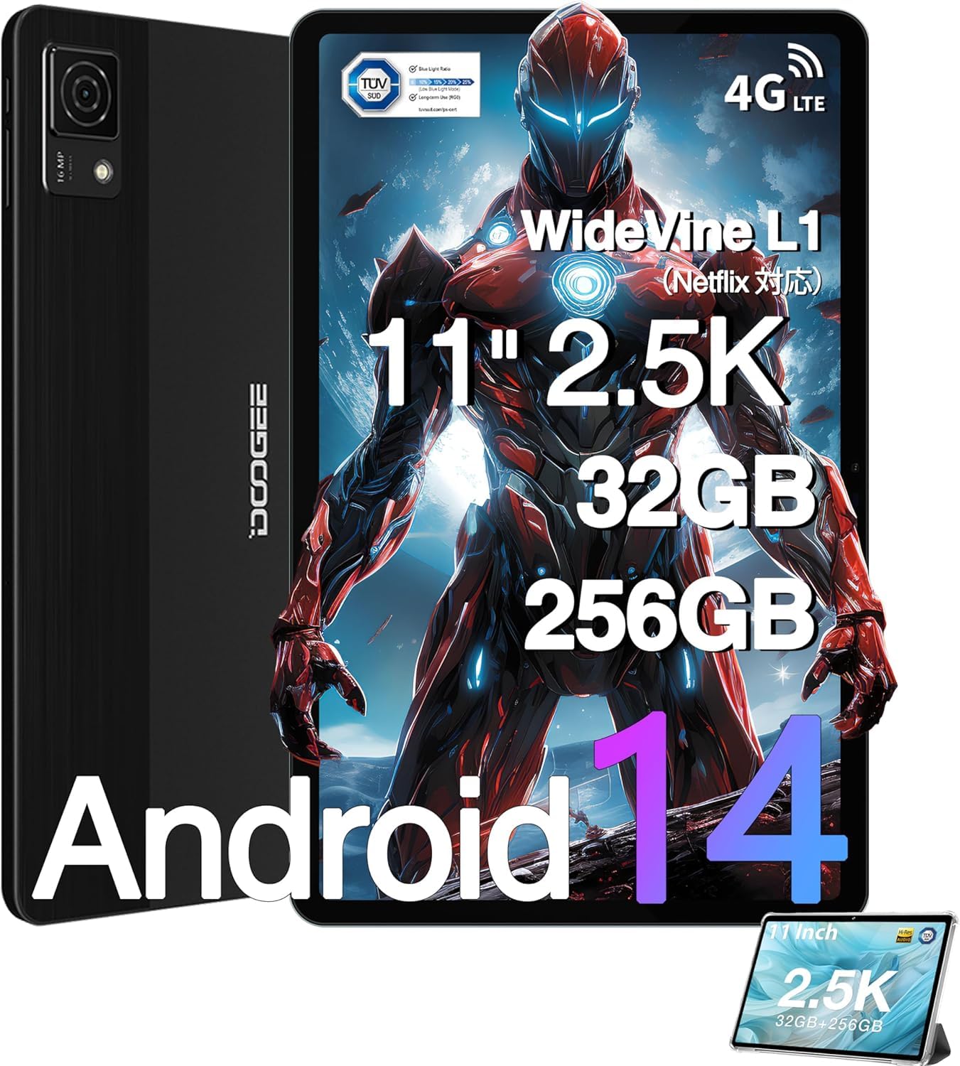 Amazon.co.jp: 【Android 14 タブレット 2.5K】DOOGEE T30 Ultra 11
