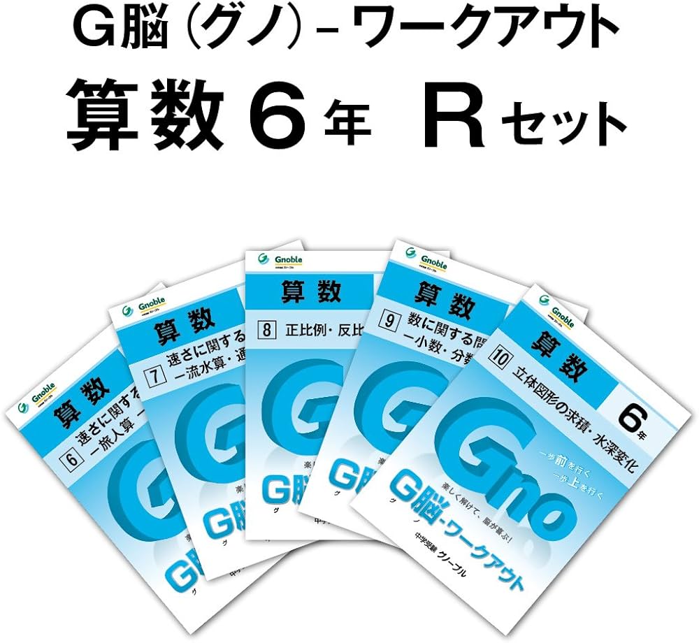 Amazon.co.jp: G脳(グノ)-ワークアウト6年算数 Rセット(No.6~10) (G脳