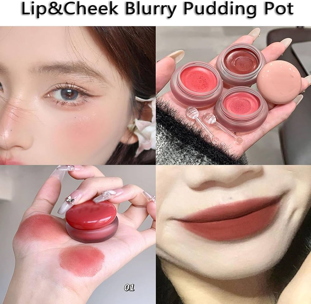 Amazon.com : Korean Pudding Pot Blush-Lip Pudding Pot, Lip&Cheek