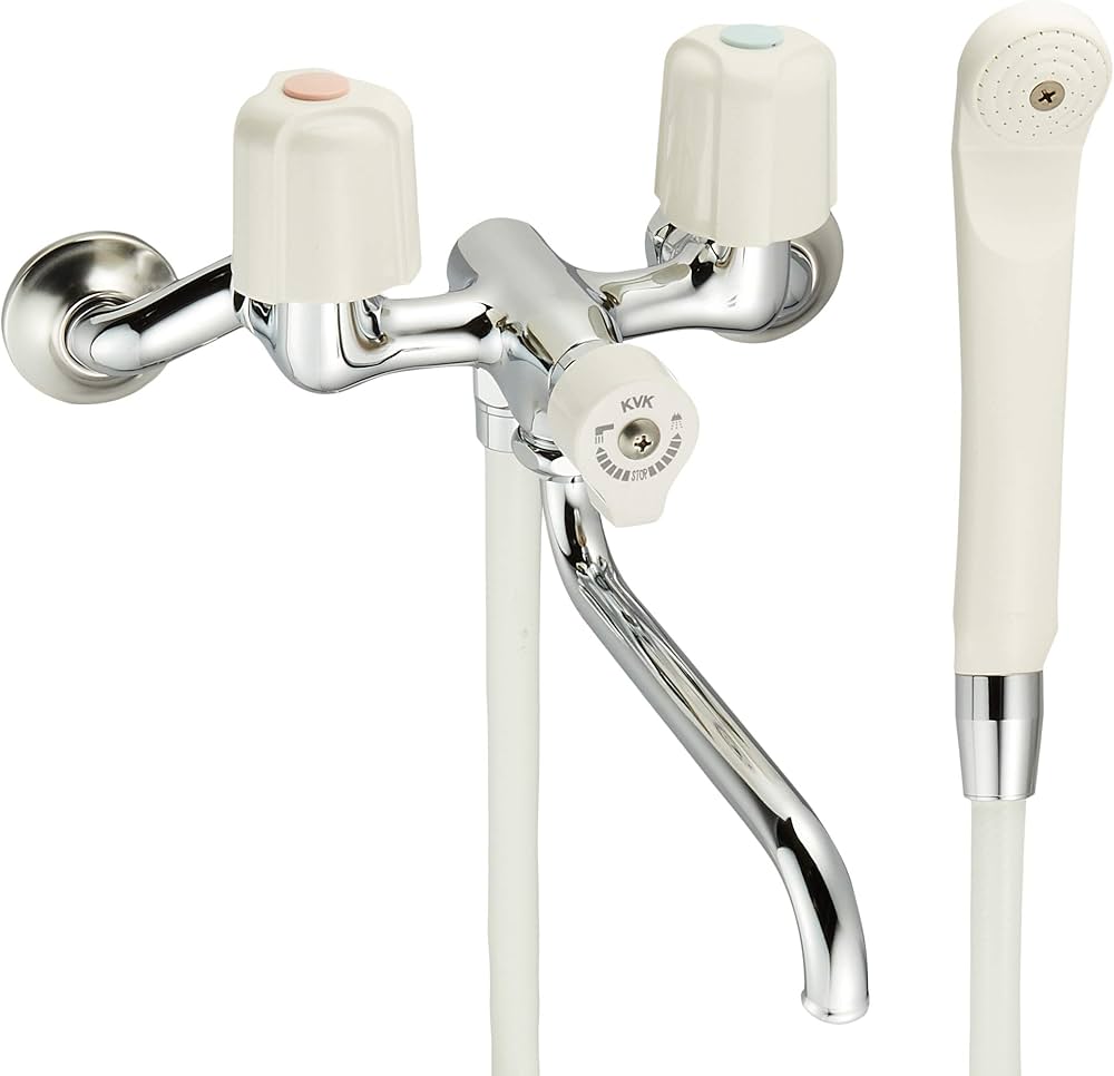 バス・洗面所用品 KVK KF100N2SS Amazon | KVK 一時止水付2ハンドル