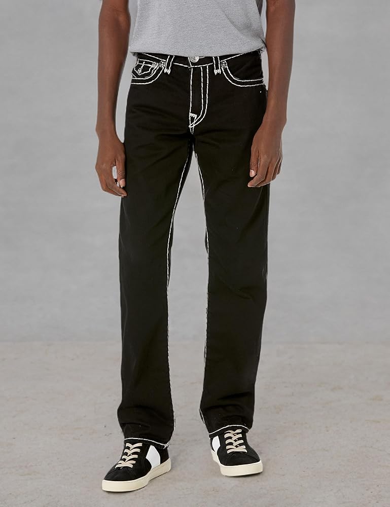 True Religion Men's Ricky Super T Straight Leg Jean, Body Rinse