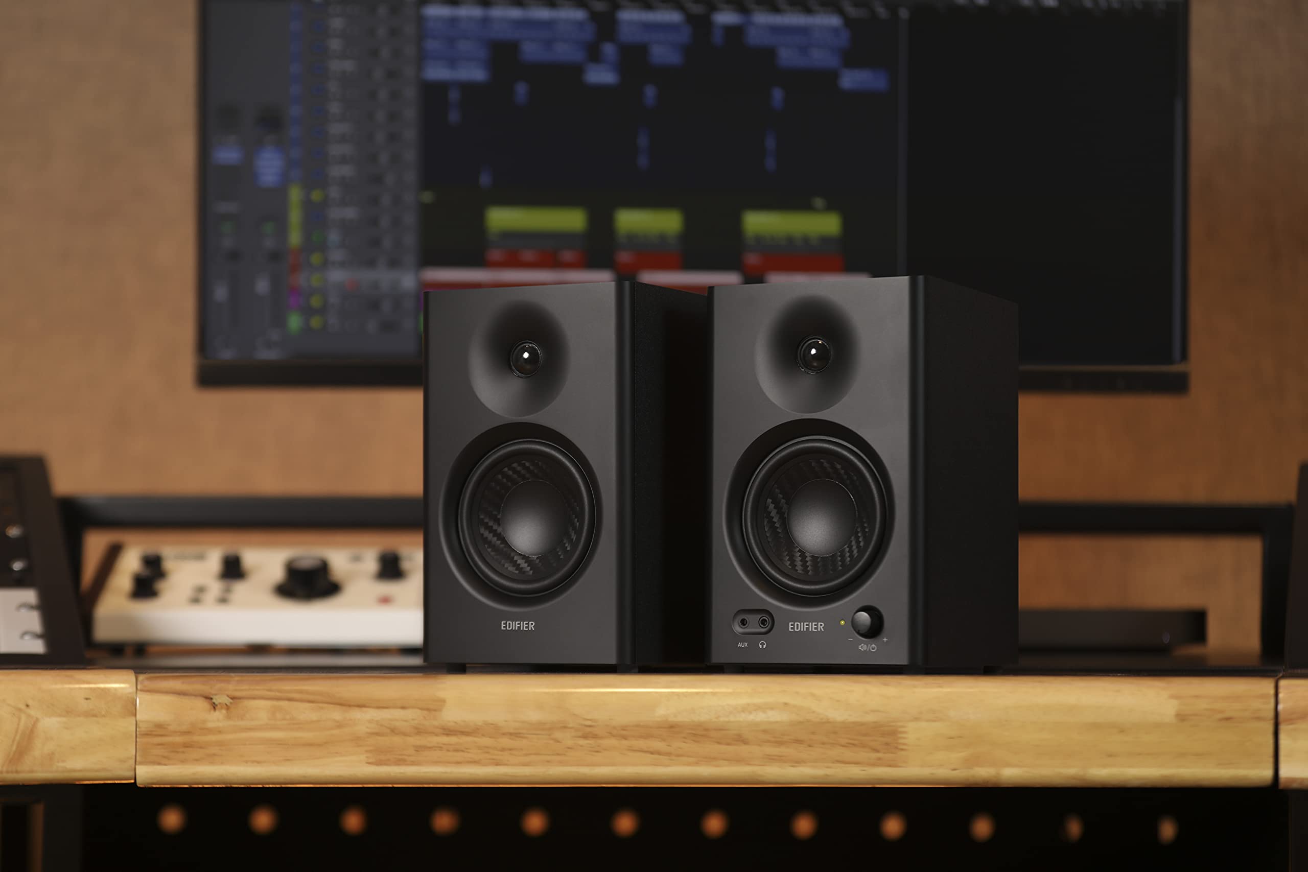 Amazon | Edifier MR4 モニター用スピーカー 最大42W出力 (TRSバランス