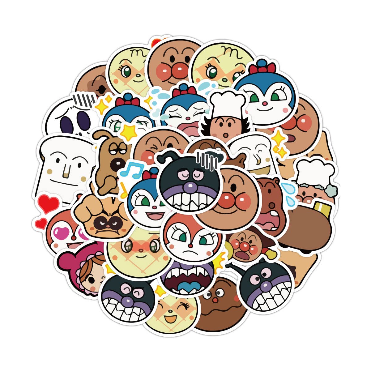 Amazon.co.jp: Anpanman Sticker Set, 40 Pieces, Anpanman Jam Uncle