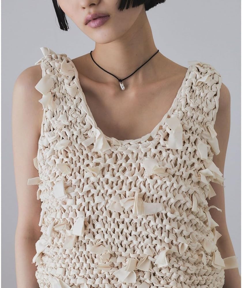 Amazon | [アダムエロペ] テープヤーンベスト ブラック(01) F | ベスト