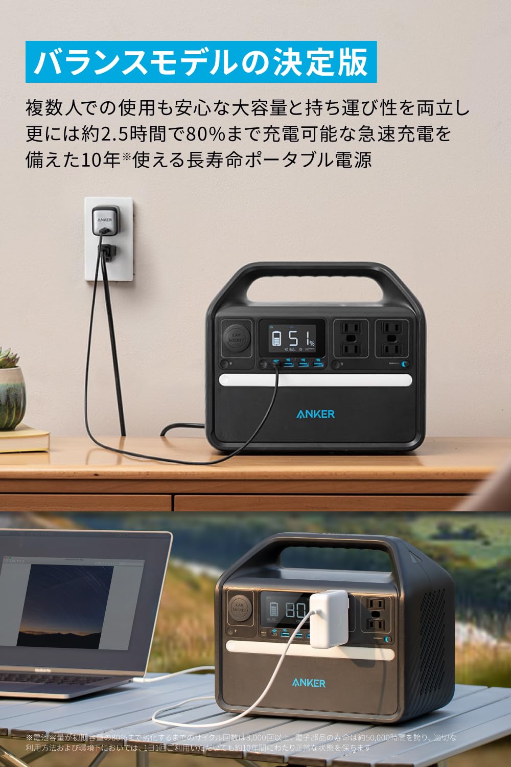 Amazon.co.jp: 𝐀𝐧𝐤𝐞𝐫 𝟓𝟑𝟓 Portable Power Station