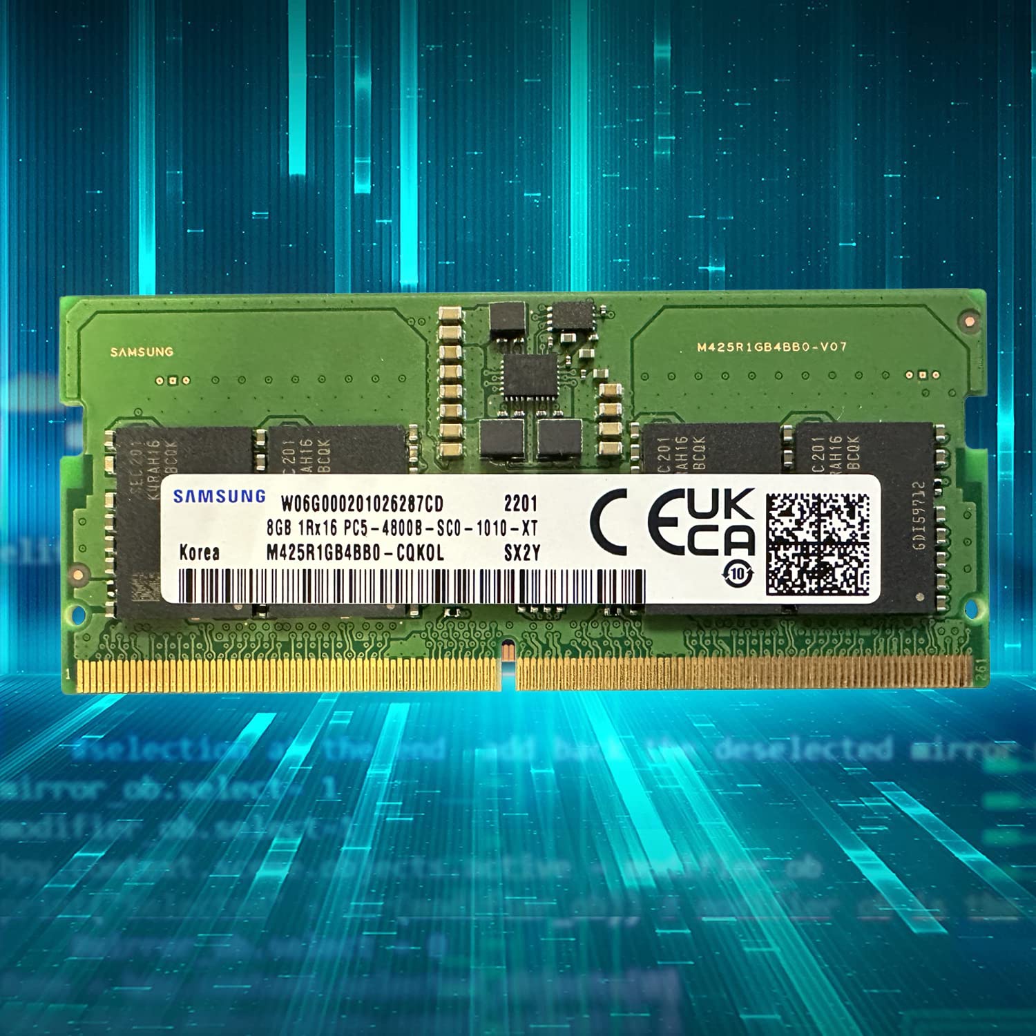 Samsung 8GB DDR5 4800MHz SODIMM PC5-38400 CL40 1Rx16 1.1V SO-DIMM