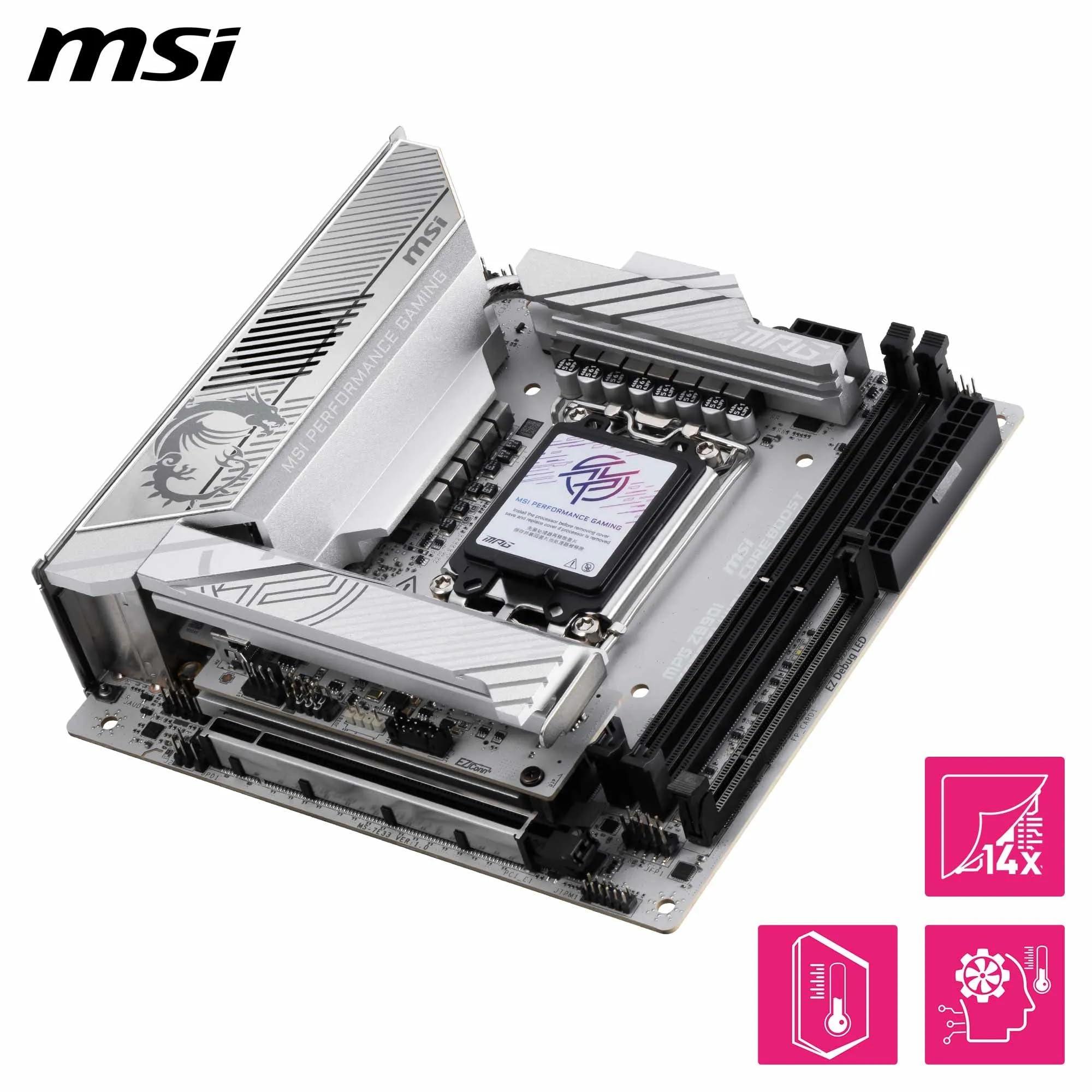 MSI Placa mãe MPG Z890I Edge TI WiFi, Mini-ITX - Suporta