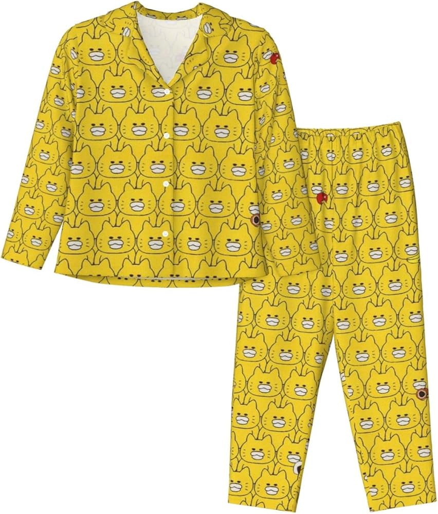 Amazon | [Aomowlulu] ノラネコぐんだん パジャマ 部屋着 寝間着