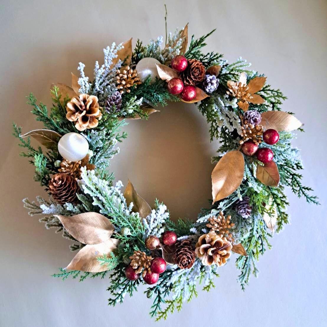 Amazon.co.jp: Lulu's ルルズ Stクリスマス リース 造花 アーティ