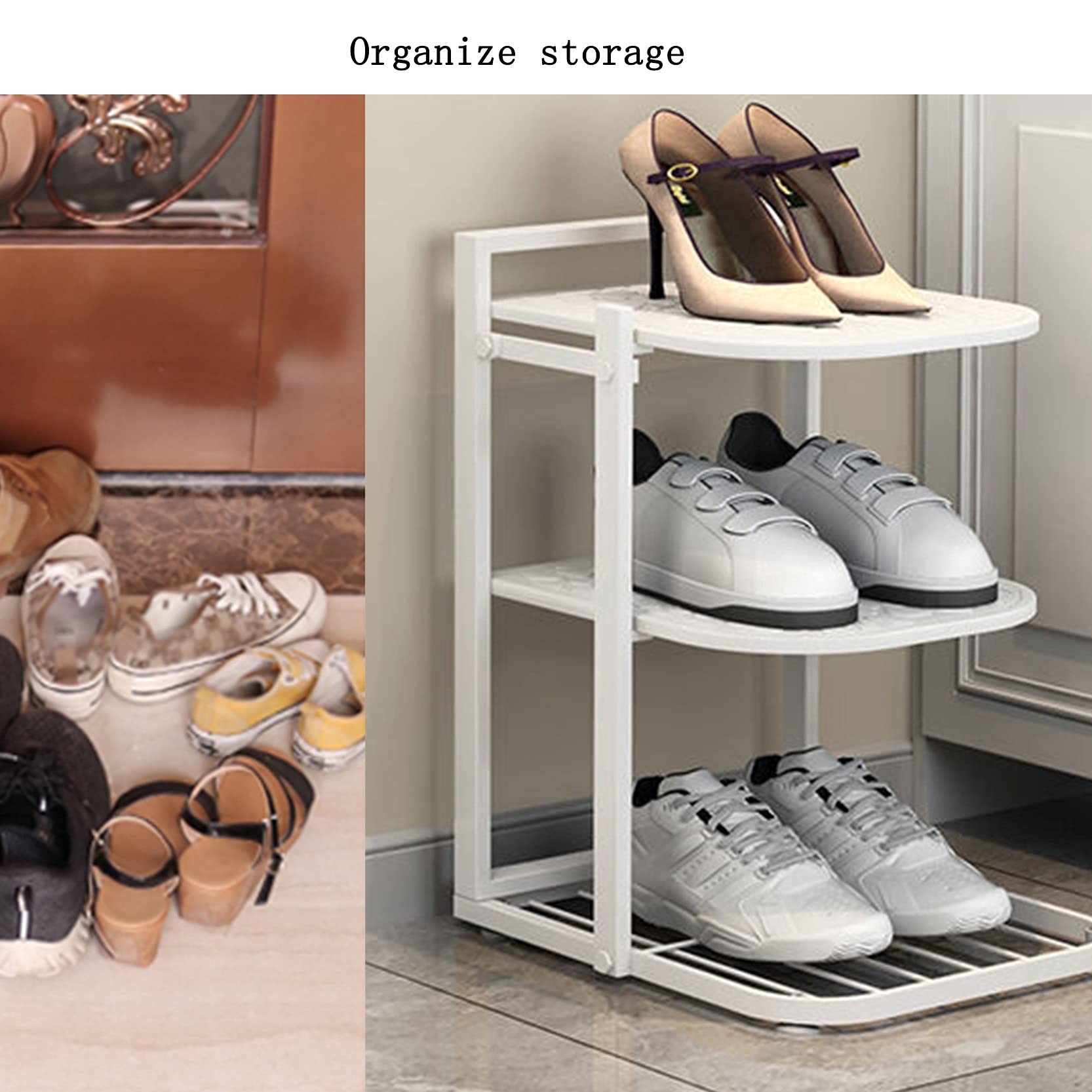 Amazon｜3層 シューズラック 靴収納 靴棚 下駄箱 3足 玄関収納 靴入れ