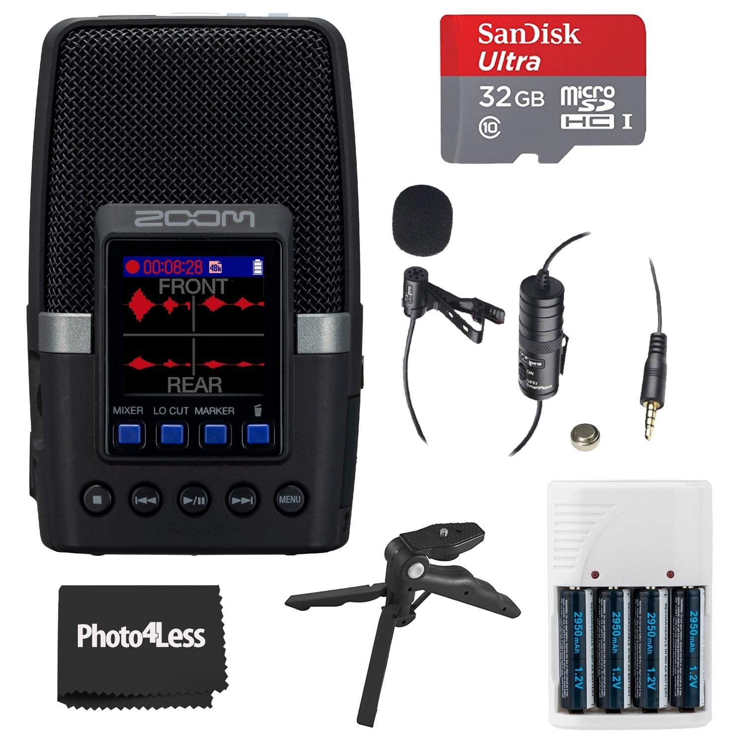 Amazon.com: Zoom H2essential Multi-Mic Handy Recorder Bundle with
