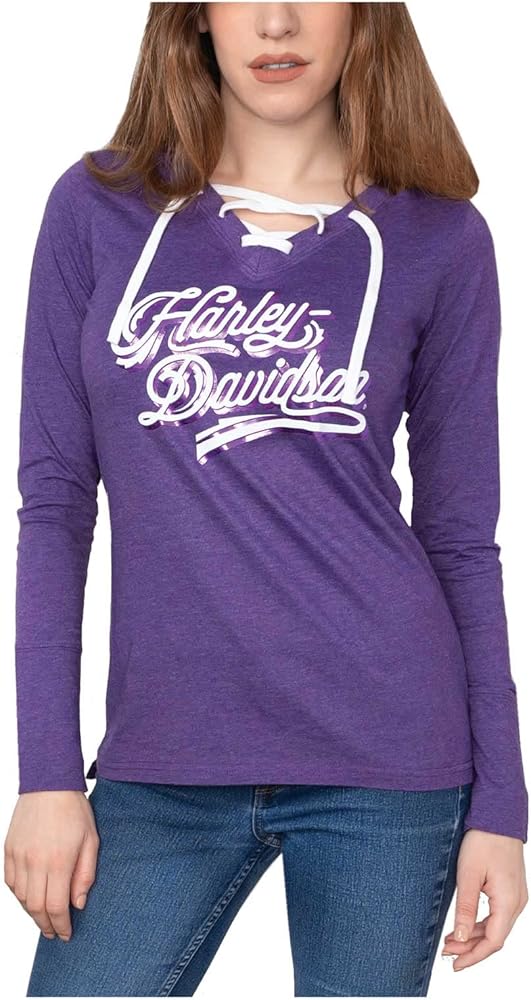 Amazon.com: Harley-Davidson Women's Ornamental Foiled Long Sleeve